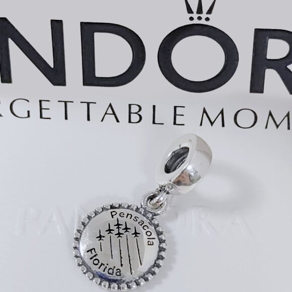 Pandora Pensacola Florida Exclusive Dangle Charm Bracelet Charm S925 Silver - Picture 1 of 8